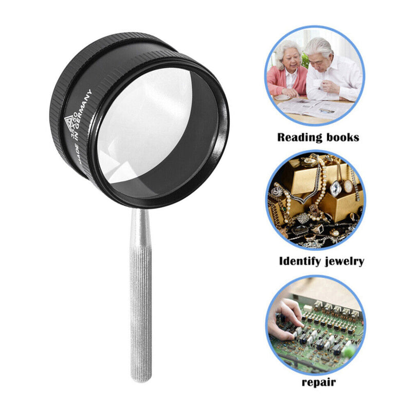 Handheld Optical Lens Magnifying Glass 35x50 Jewelry Appraisal Monocle Magnifier