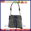 Fashion Diamonds Bucket Chain Shoulder Bags Women Rhinestones Drawstring Totes