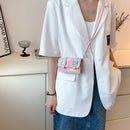 Women Mini Small Crossbody Bags Purse Leather Handbag Belt Buckle Shoulder Bags