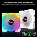 COOLMOON 12cm Cooling Fan 4Pin PWM 5V 3Pin ARGB Computer PC Cooler Radiator