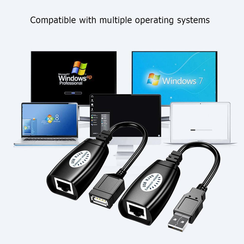 HW-RJ11 USB to RJ45 LAN Connector Adapter 50m Extension Cable Signal Amplifier