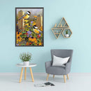 3 Strands DIY Full Embroidery Birds Flowers Stamped Cross Stitch Home Wall Decor