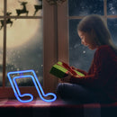 Note LED Neon Night Light Sign Wall Art Lamp for Xmas Home Party (Blue) Newly