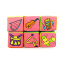 6pcs Multifunctional Baby Cloth Building Blocks Rattle Soft Cubes Toys Gifts UK