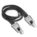 MTB Luggage Elastic Rope Bicycle Tie Cargo Retractable Belt w/ Hook Black White