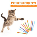13cm Cat Teaser Colorful Spring Kitten Pet Flexible Interactive Bouncing To