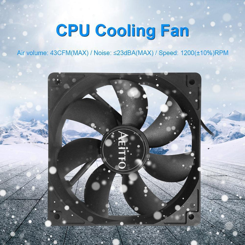 120mm 4 Pin PC Computer Case Cooling CPU Cooler Fan DC 12V Silent Radiator