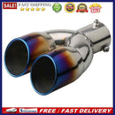 Stainless Steel Dual Exhaust Tip with 2.5 inch ID Inlet Rolled Edge Slant C