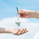 4pcs DIY Hummingbird Full Special Shaped Diamond Painting Keychain (AA915) Newly