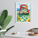 Mosaic Diamond Painting Set DIY 5D Full Round Drill Picture Car and Flower Craft
