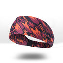 Printed Lycra Yoga Headband Bandanas Fitness Hair Band Headdress (Red)