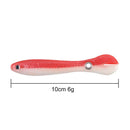 5x 10cm 6g Bionic Loach Fishing Lures Artificial Crankbait Soft Bait (Red) Newly