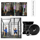 Elastic Resistance Band Exercise Gym Fitness Strength Belt (Black 22mm) Newly