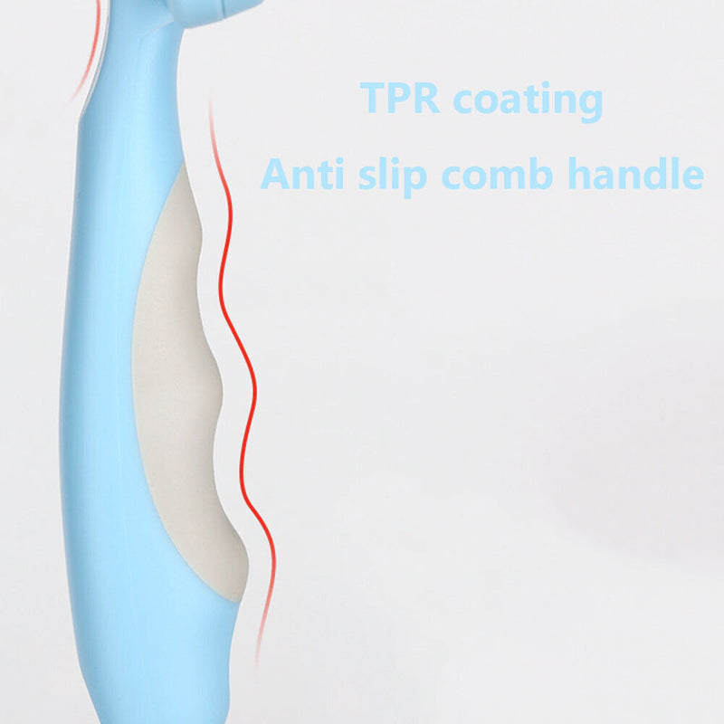 Pet Needle Comb Steel Pet Loose Hair Remover Brush Auto Epilation (Blue) Newly