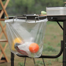 Outdoor Camping Table Folding Rack Camping Garbage Storage Rack Hanging Bag