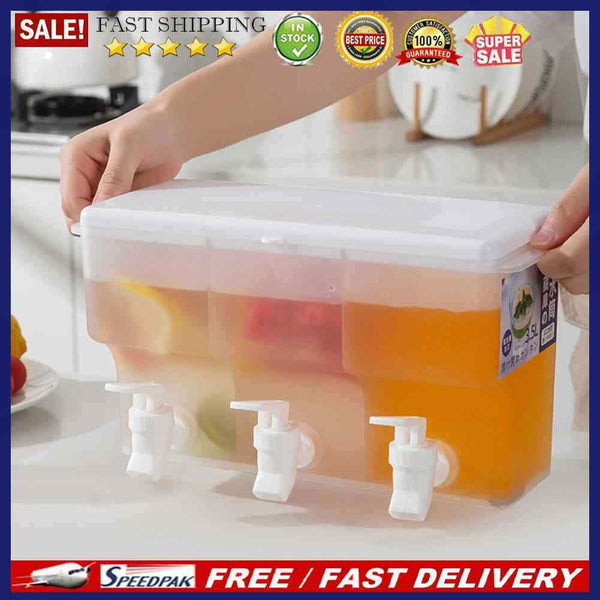 3.5L Cold Water Jug with Faucets Household Fruit Teapot Kettle Cool Water Bucket