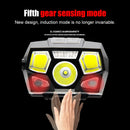 Powerful XPE+COB LED Headlight Sensor Head Light USB Charging Head Flashlig