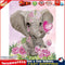 DIY Elephant Partial Special Shape Drill Diamond Painting Picture (YX306) Newly