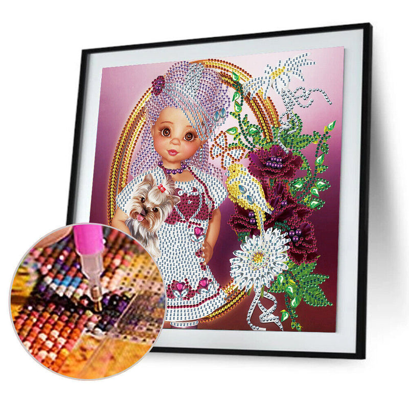 Diamond Painting Cartoon Girl Partial Special Drill Rhinestone Kit (EP004) Newly