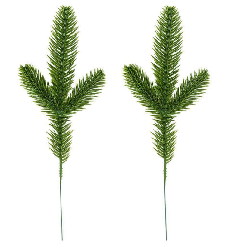Artificial Flowers Christmas Pine Branches Plastic Leaves Decors Party Tree P7X9