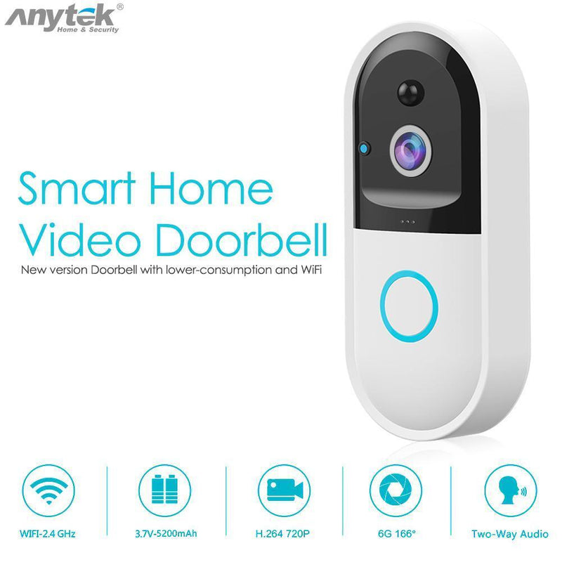 Anytek B50 Smart WiFi Video Intercom 720p Visual Door Phone Doorbell Camera
