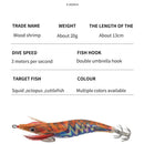 Lifelike Lead Sinker Wood Shrimp Lures Octopus Bait Fishing Tackle Squid Hook