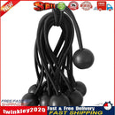 12pcs Camping Tent Binding Rope Outdoor Canopy Elastic Cords Strap (Black) Newly