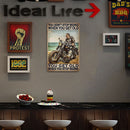 Old Man Riding Retro Metal Plate Tin Sign Plaque Poster for Bar Club Cafe
