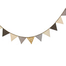 12 Flags 3.2m Cotton Pennant For Party Wedding Pennant  Decor Coffee