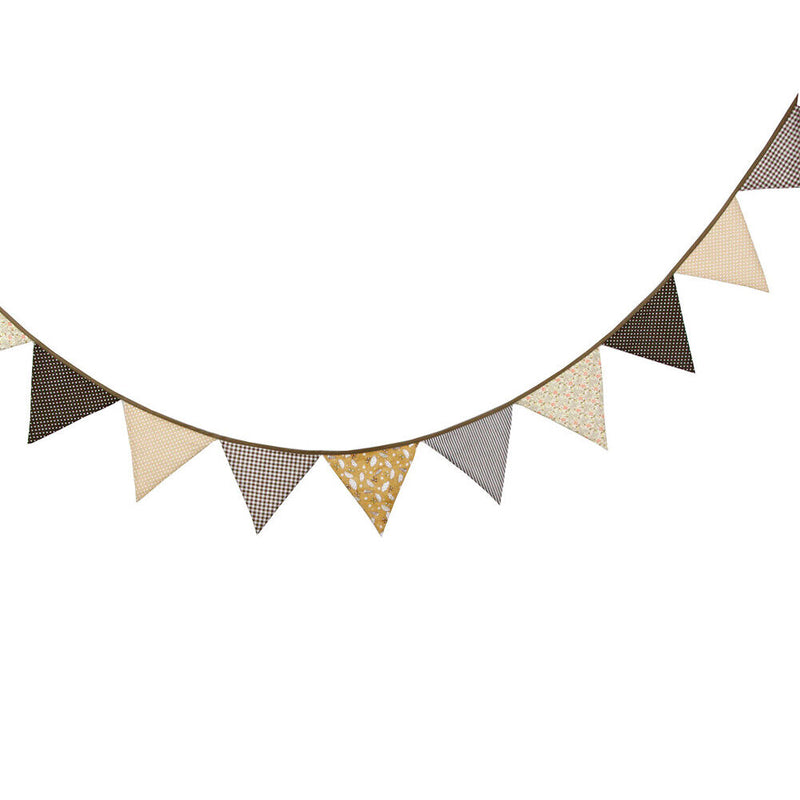 12 Flags 3.2m Cotton Pennant For Party Wedding Pennant  Decor Coffee