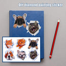 6pcs Kids Puzzle Toys Rhinestone Cross Stitch Book Stickers Home Room Decor