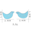 Cartoon Cute Blue Bird Brooch Coats Bags Hats Pins Badge Jewelry Kids Gift
