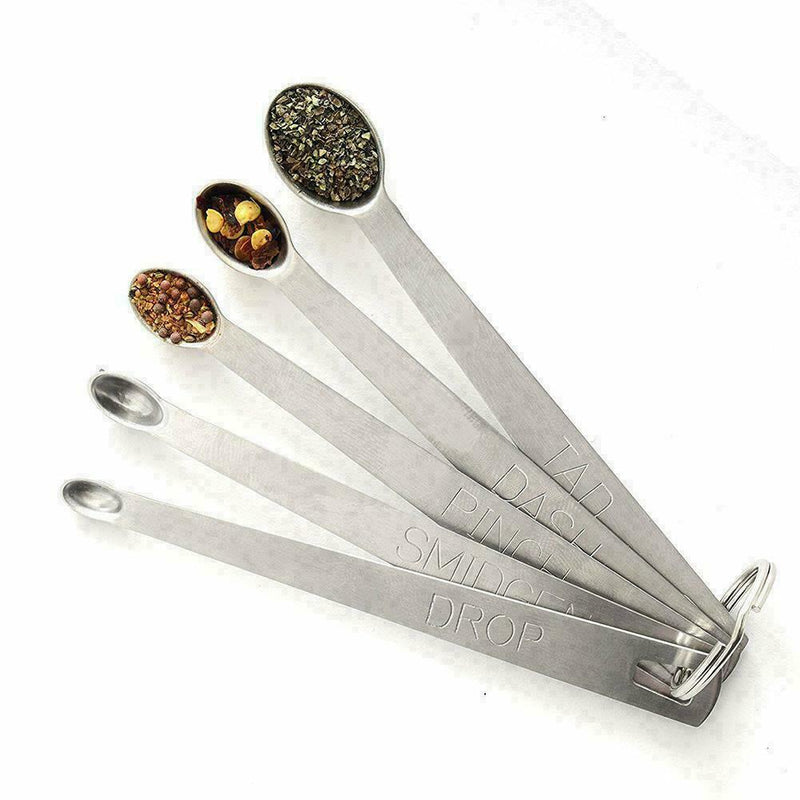 11.5*1.5cm Measuring Spoons Steel Mini Set Smidgen Pinch Dash J5Q6 ZAA 5 J5V2