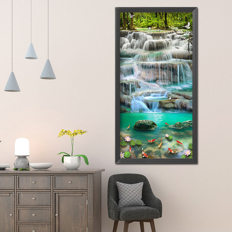 5D Diamond Painting Full Square Drill Waterfall Picture of Rhinestone
