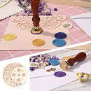 Sun Moon Stars Round Retro Wax Seal Stamp Head Fire Paint for Wedding Invit