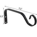 Iron Wall Hanging Basket Flower Pot Planter Lantern Hanger Hook (Black)
