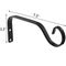 Iron Wall Hanging Basket Flower Pot Planter Lantern Hanger Hook (Black)