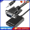 VGA to HDMI-compatible Converter Output 1080P HD with Audio Adapter Cable f