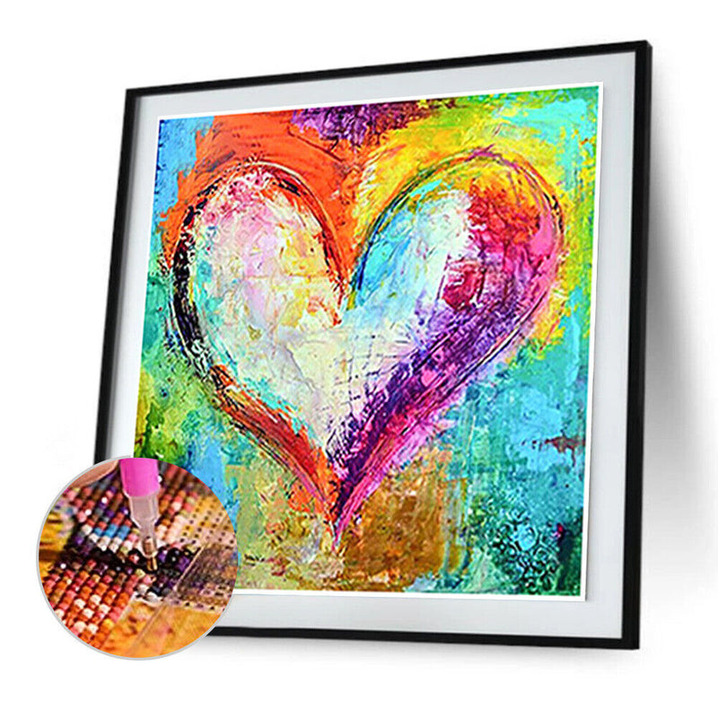 Seawang 5D DIY Full Drill Diamond Paintings Heart Cross Stitch Embroidery Mosaic Set C