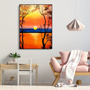 Painting By Numbers DIY Kit Sunset Tree Canvas Oil Art Picture Home Wall Decor
