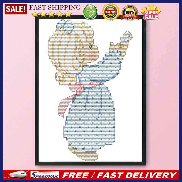 Release Partial Cross Stitch 11CT Cotton Thread Printed Embroidery Kits Decor