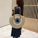 Female Summer Round Rattan Woven Bag Straw Handmade Messenger Shoulder Tote Bags
