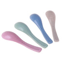 4pcs Wheat Straw Rice Soup Spoons Kids Cooking Tableware Kitchen Tool Newly