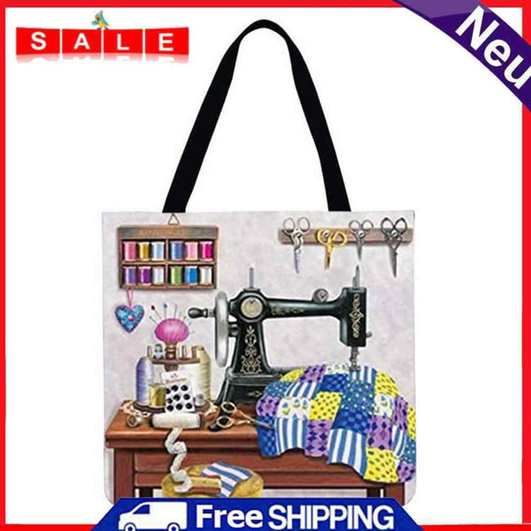 The Dragon Good Sewing Machine Printed Shoulder Bag Shopping Bag Casual Large