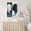Diamond Painting Kit Black and white angel wings Full Round Rhinestone