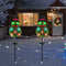 Solar Powered Stake Lights Snowman Shaped Waterproof LED Christmas Decorations