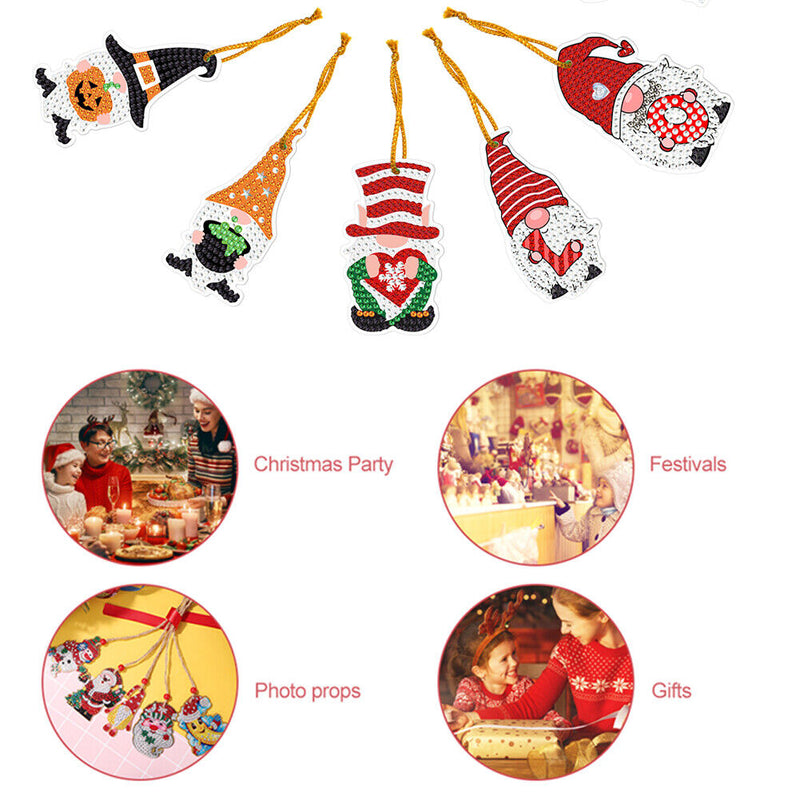 DIY Diamond Special Shape One-sided Hanging Christmas Ornament Prop (GS09) Newly