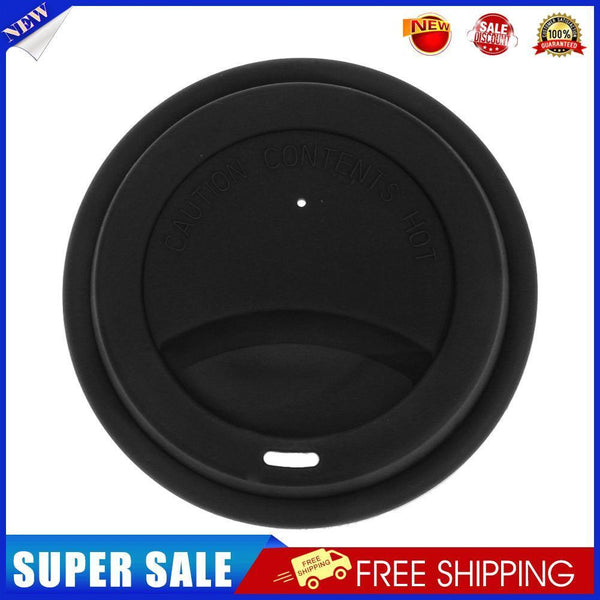 Silicone Insulation Anti-Dust Cup Cover Tea Coffee Sealing Lid Cap(Black)