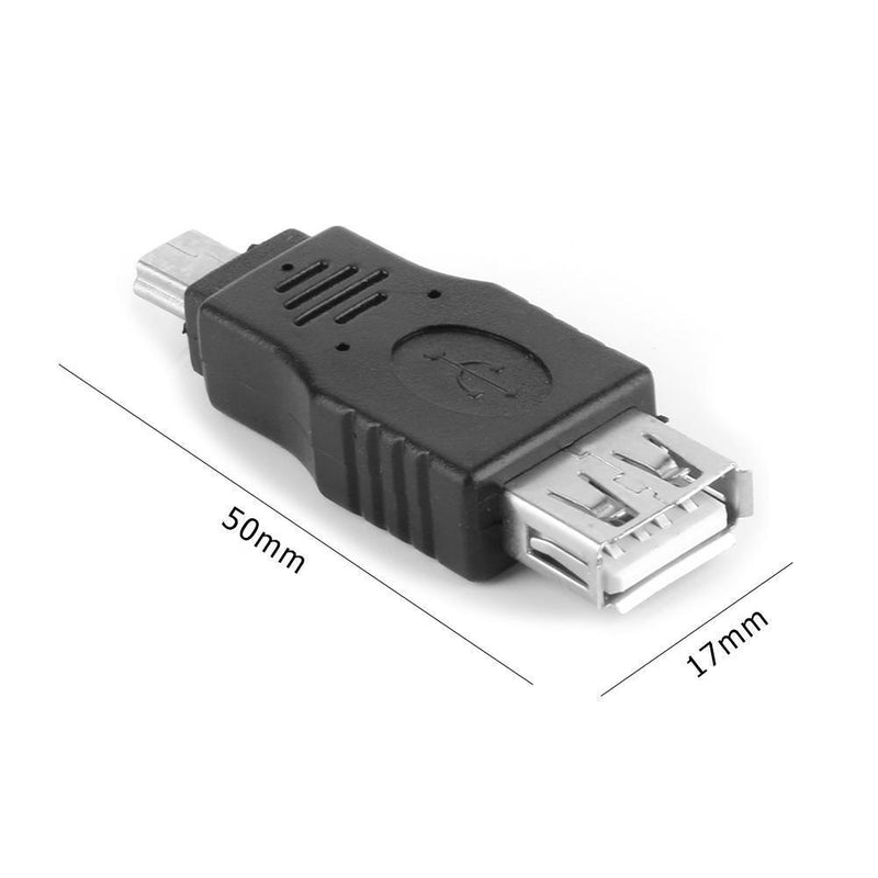2pcs Mini USB 5P Male to USB Female Transfer Data OTG Adapters Converters