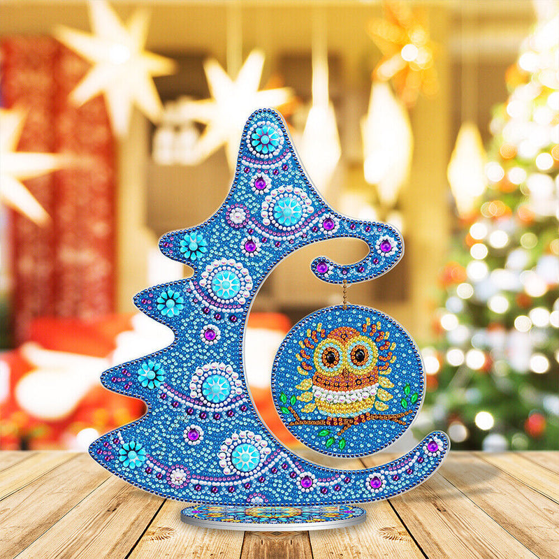 DIY Diamond Painting Crystal Special-Shaped Table Christmas Home Desk Ornamen